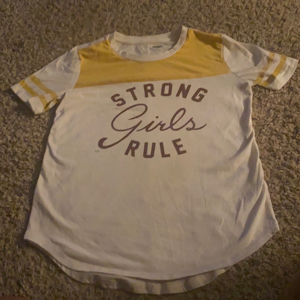 White and yellow child’s shirt